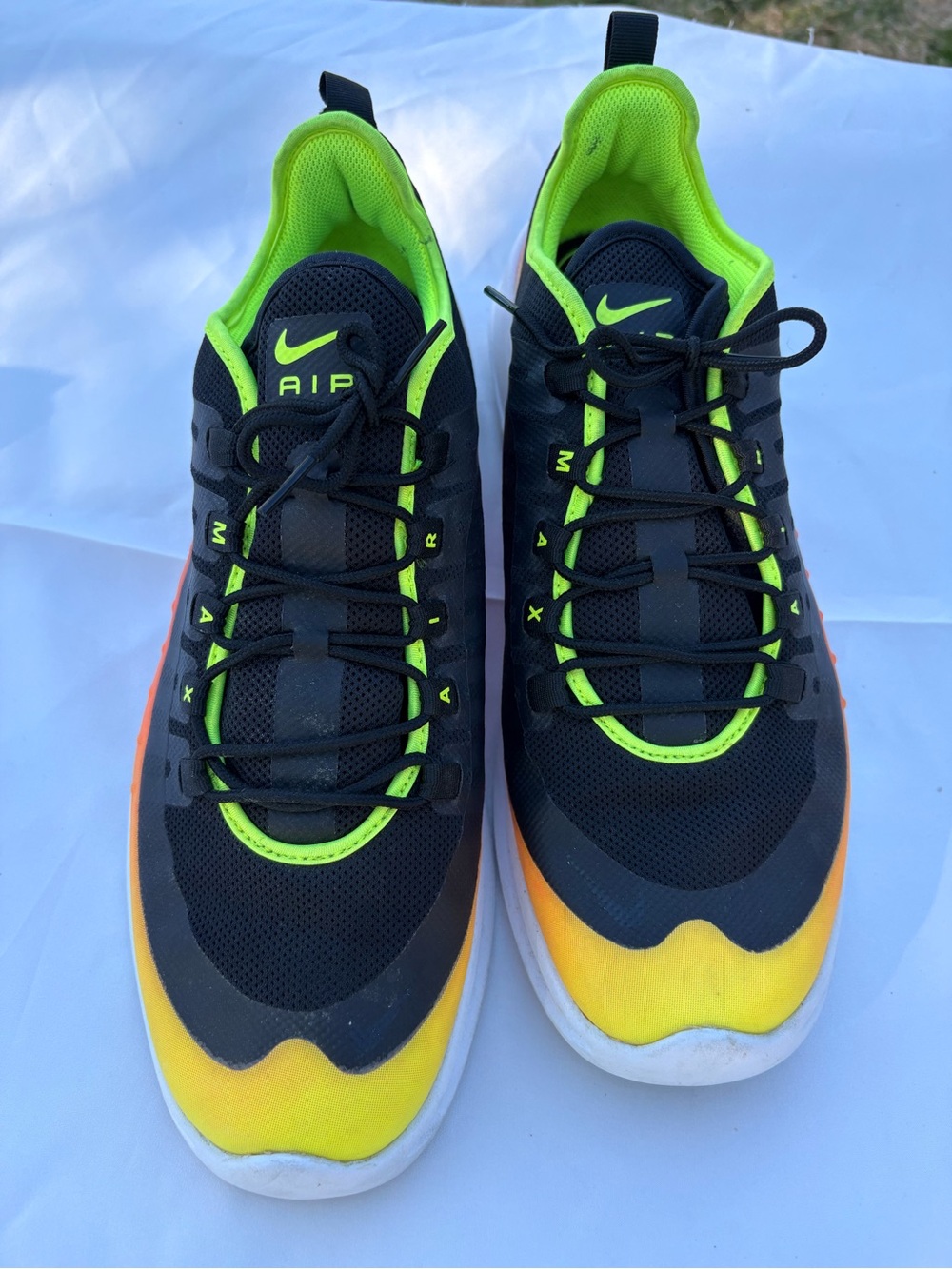 Nike Air Max Axis Premium Sunset Men Running Shoes AA2148-006 Volt Size 14